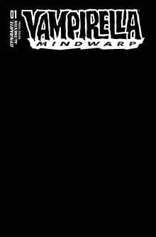 Vampirella Mindwarp #1 Black Blank Authentix Variant Cover S