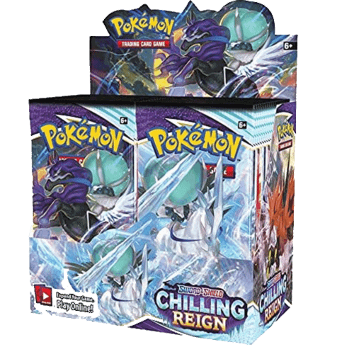 This image has an empty alt attribute; its file name is pokemon-chilling-reign-booster-box.png