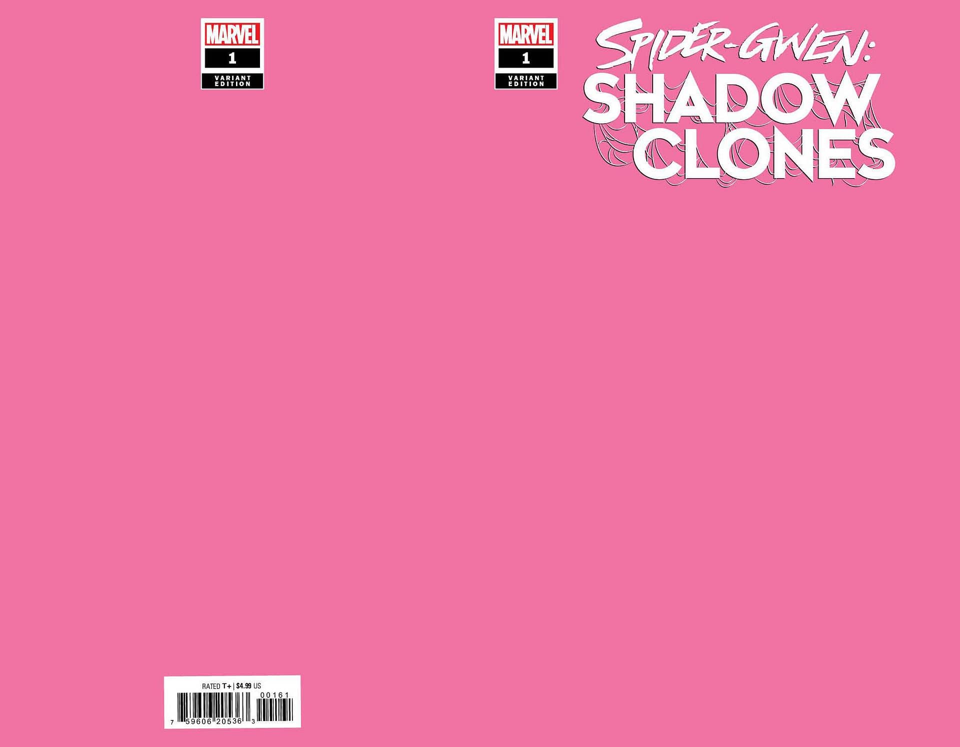 Spider-Gwen Shadow Clones #1 Pink Blank Variant Cover - Legacy Comics and  Cards | Trading Card Games, Comic Books, and More!