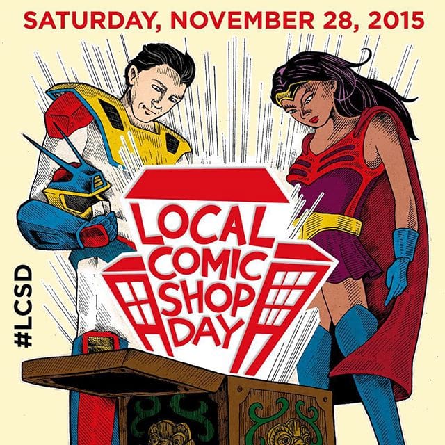 Sat Nov 28th is the 1st ever Local Comic Shop Day!  And since it coincides with our yearly 20% off Thanksgiving weekend sale.. You can get LCSD exclusive variants at 20% off cover price!  Limit 1 per customer. #lcsd