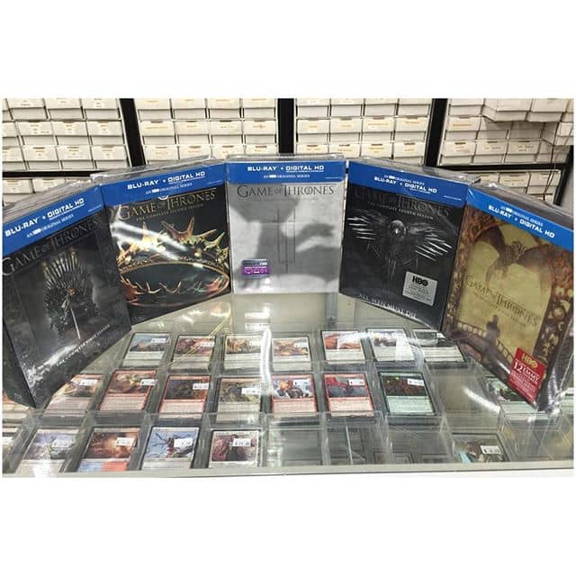 We are giving away 5 seasons of #gameofthrones blu-rays for free tomorrow!  All you have to do is like and share our post on our Facebook page https://m.facebook.com/legacycomicsandcards/ 1 winner will be picked at random 3/23/16